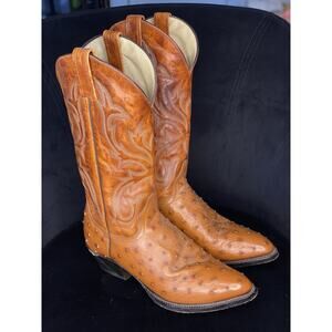 Vintage Durango Brown Cowboy Boots 8.5 D Studded Made In Mexico